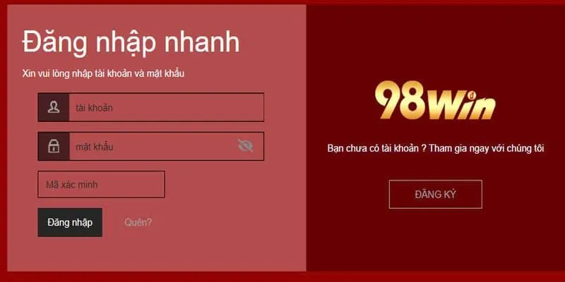 Đăng nhập 98win